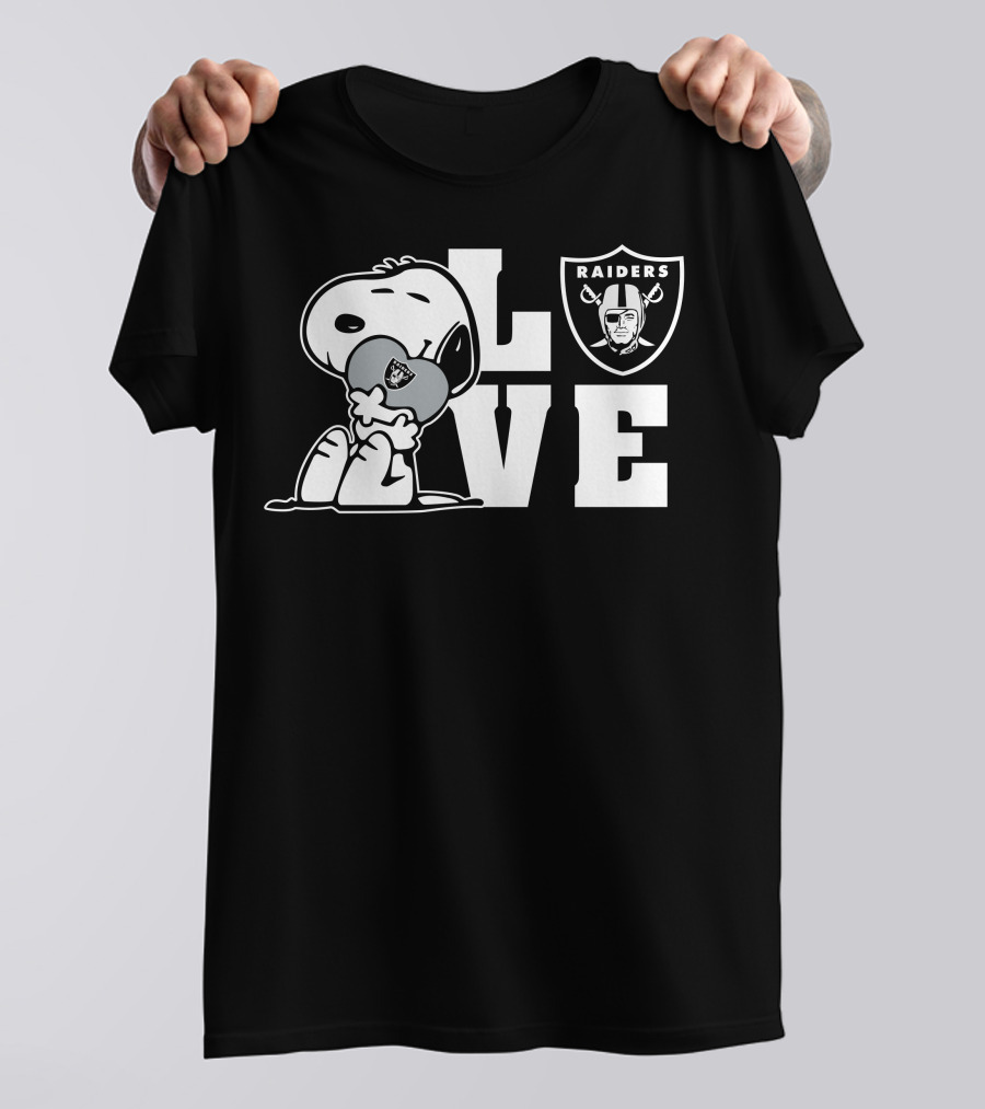 Snoopy Love With Las Vegas Raiders T-Shirt