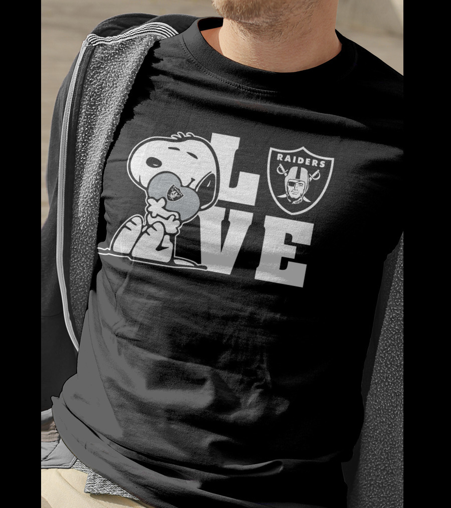 Snoopy Love With Las Vegas Raiders T-Shirt
