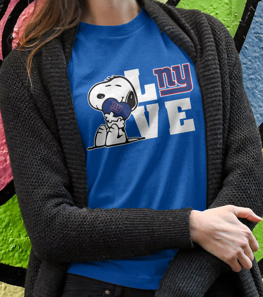 Snoopy L Ve Ny New York Giants T-Shirt