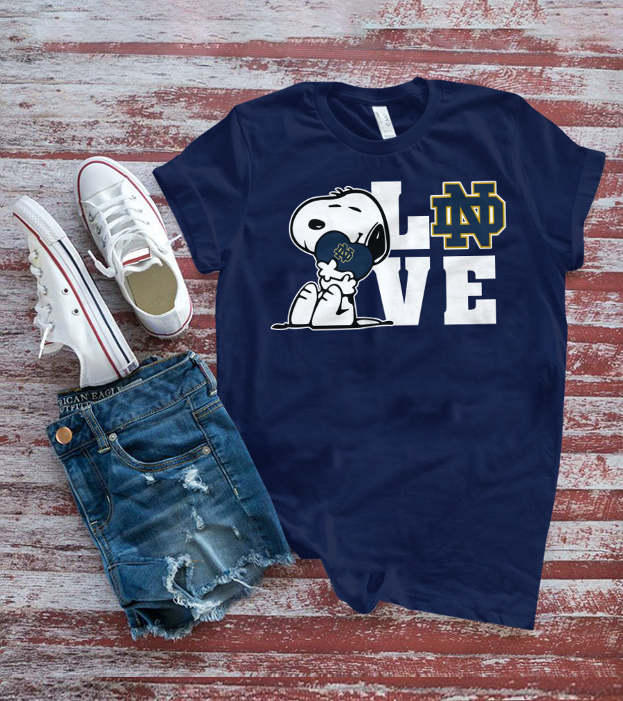 Snoopy Notre Dame Fighting Irish Love Nd T-Shirt