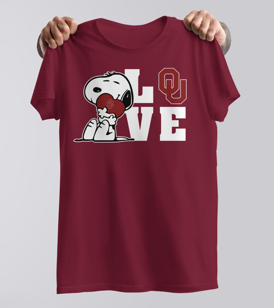 Snoopy Love Ou Oklahoma Sooners T-Shirt