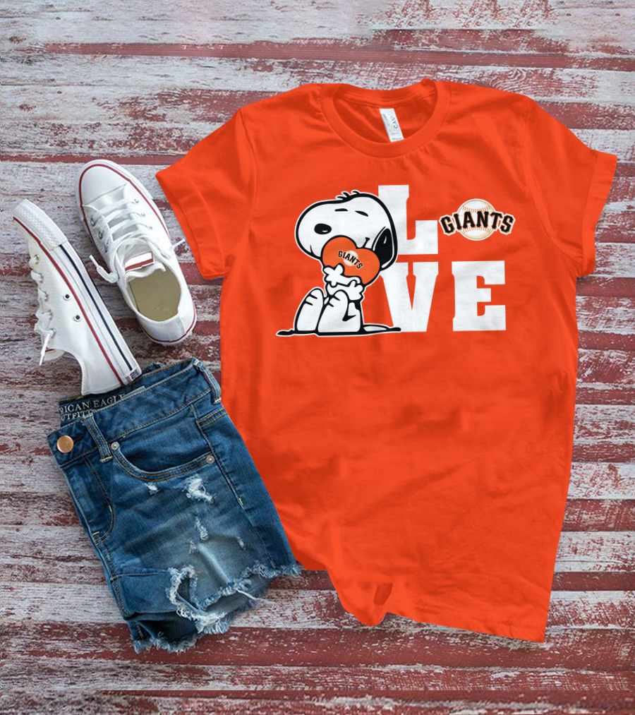 Snoopy Giants Love San Francisco Giants T-Shirt