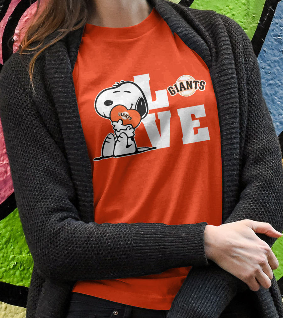 Snoopy Giants Love San Francisco Giants T-Shirt