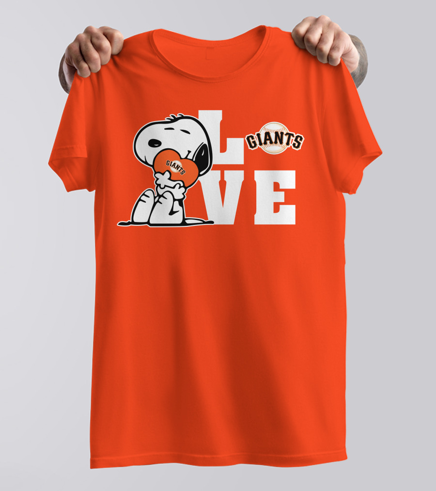 Snoopy Giants Love San Francisco Giants T-Shirt