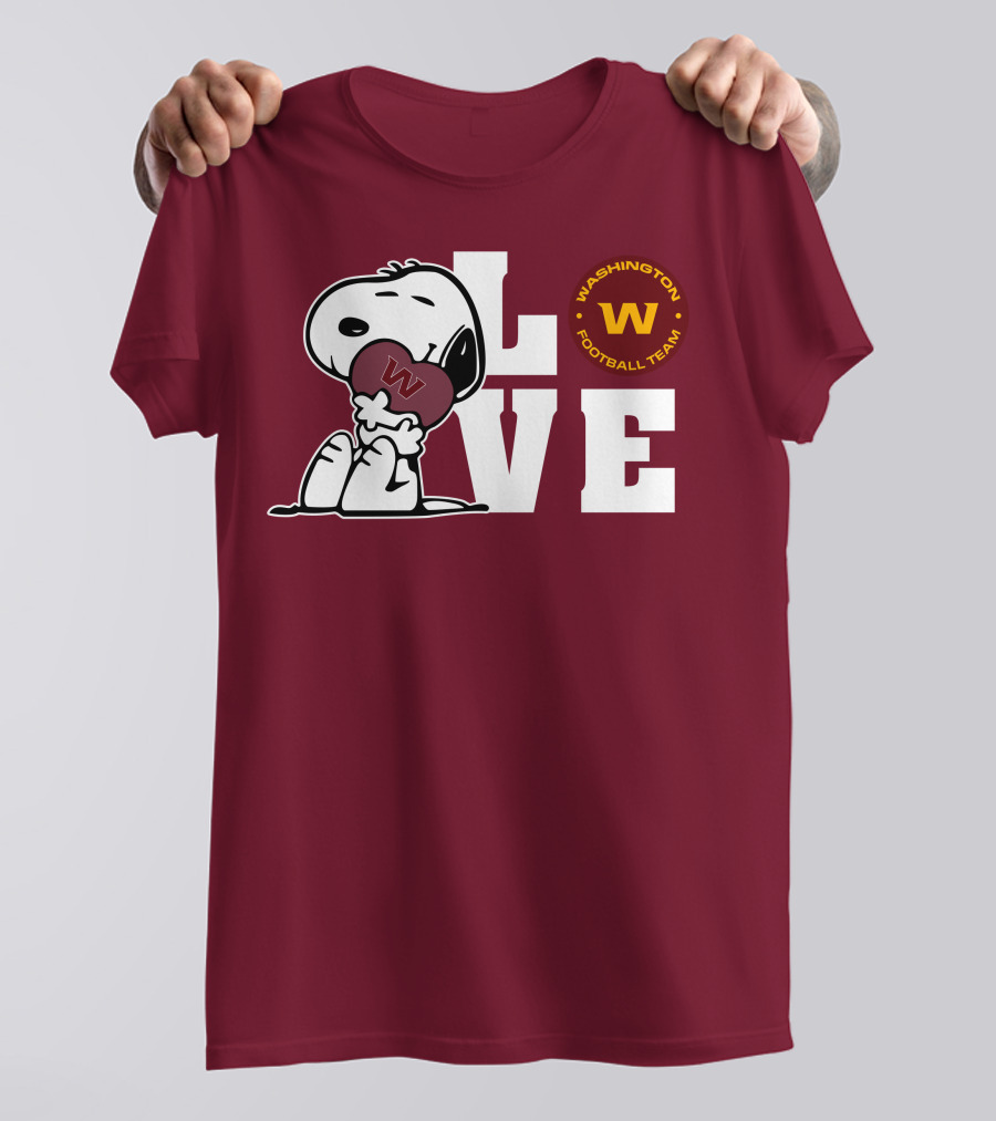 Snoopy Love Washington Football Team W T-Shirt