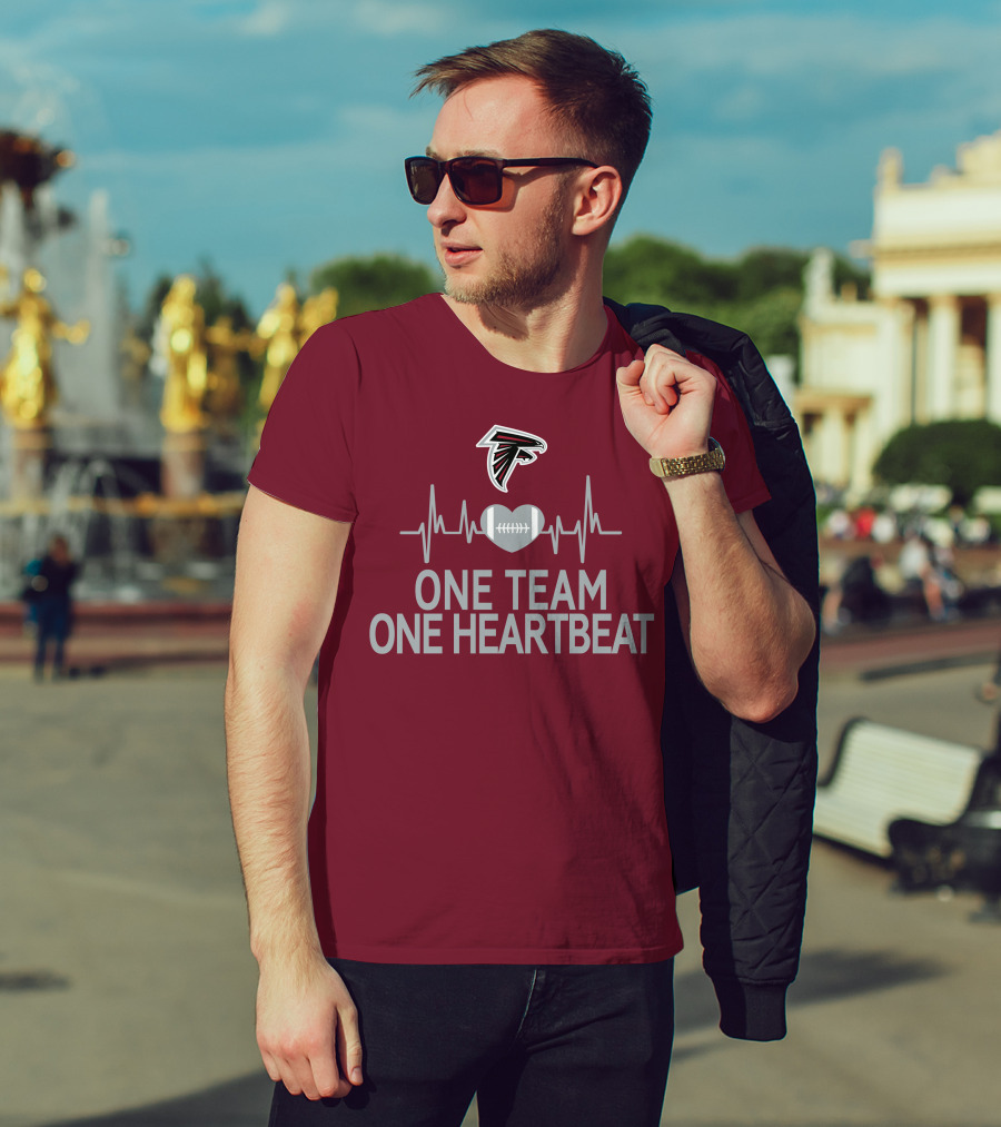 Atlanta Falcons One Team One Heartbeat Football Heartbeat T-Shirt