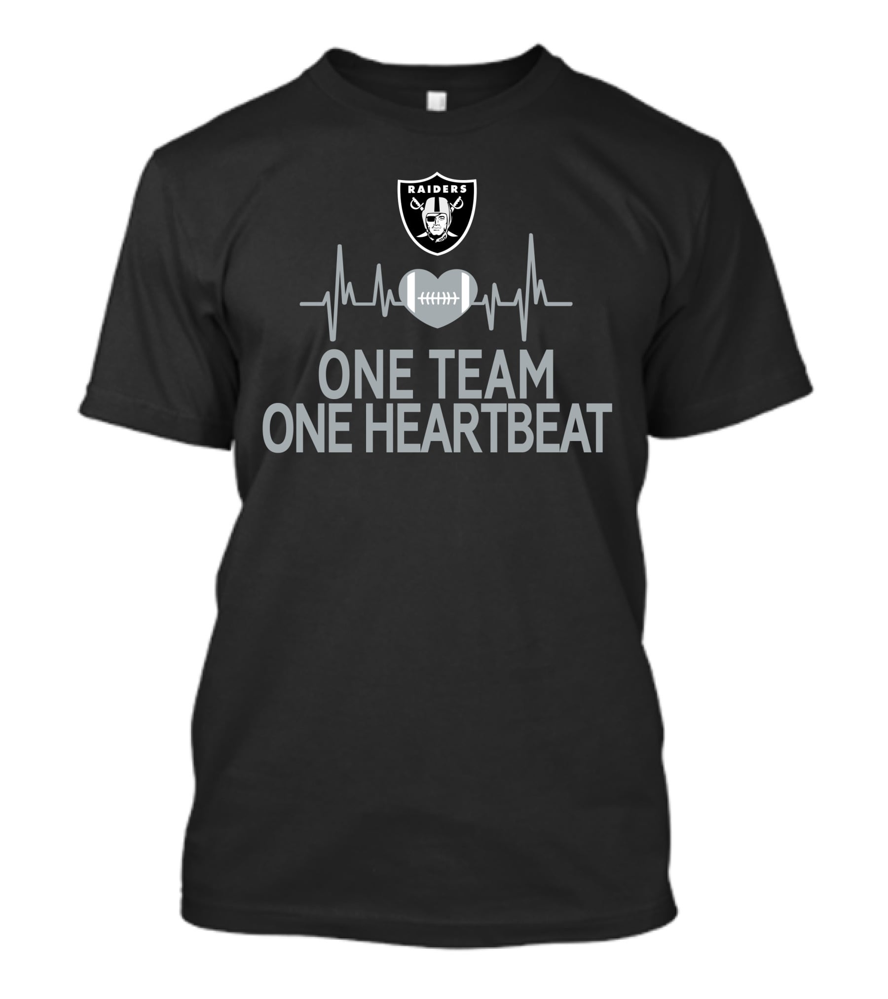 Las Vegas Raiders One Team One Heartbeat Football T-Shirt