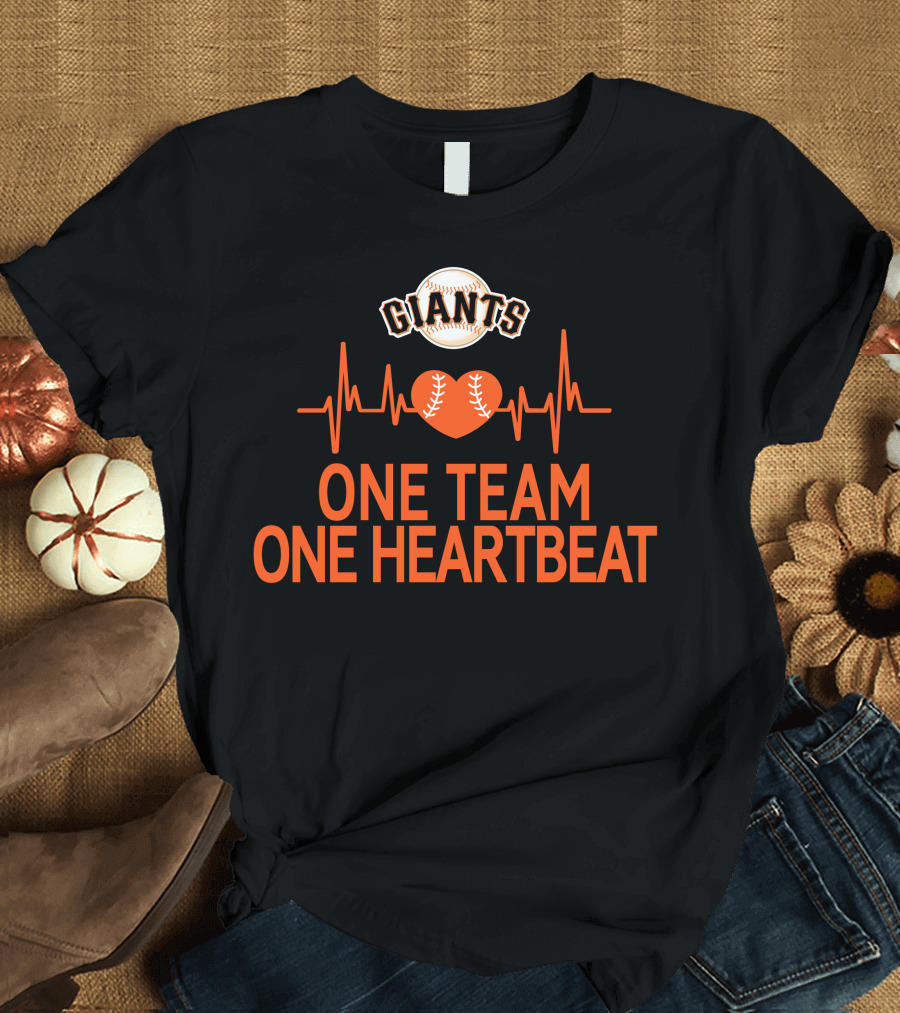 San Francisco Giants Baseball Heartbeat One Team One Heartbeat T-Shirt