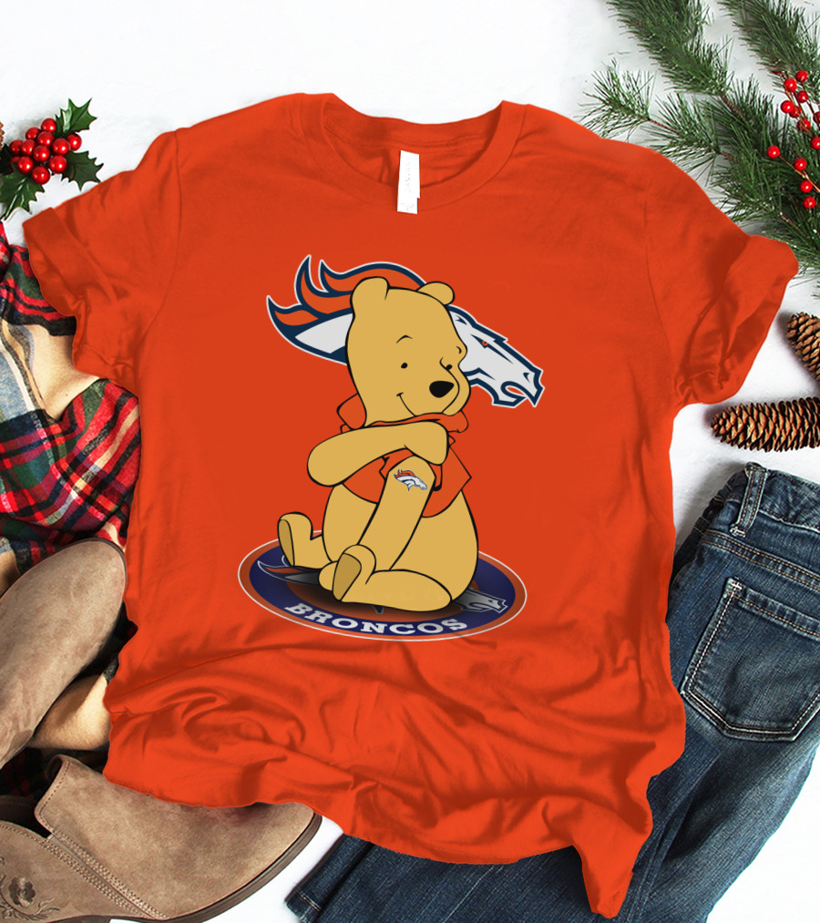 Denver Broncos Winnie The Pooh Football Fan T-Shirt