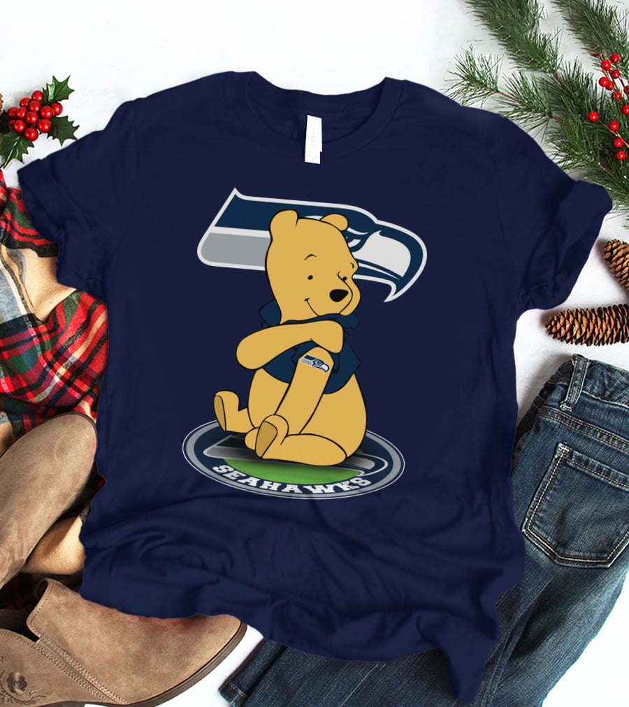 Seattle Seahawks Winnie The Pooh Fan Crossover T-Shirt