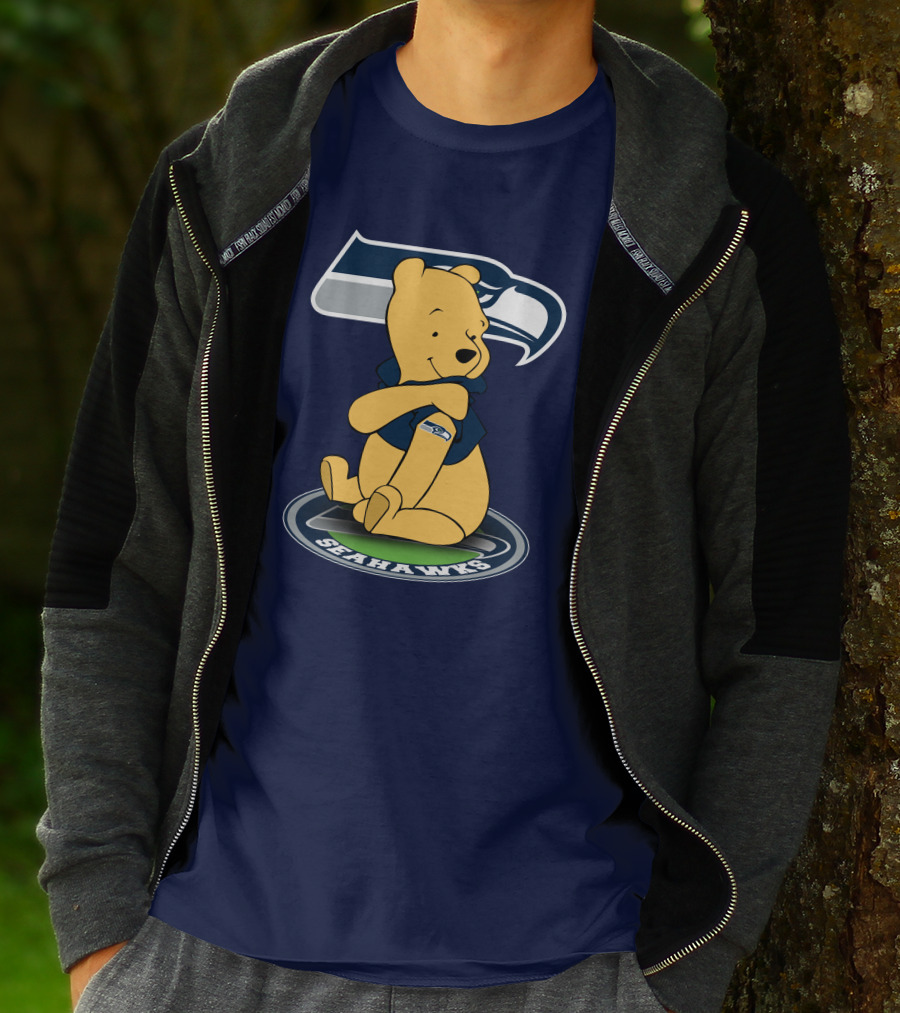 Seattle Seahawks Winnie The Pooh Fan Crossover T-Shirt