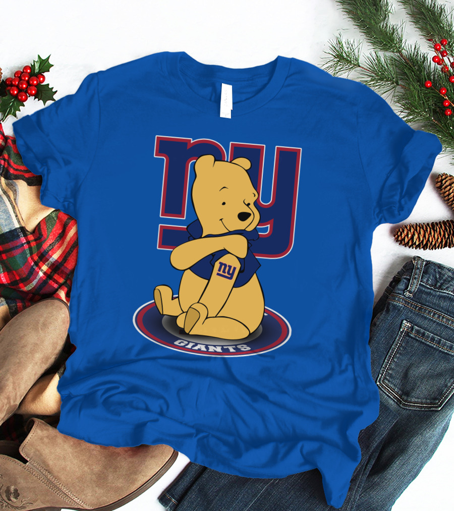 New York Giants Winnie The Pooh Ny Giants T-Shirt