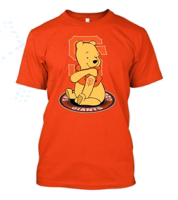 San Francisco Giants Winnie The Pooh Sitting With SF T-Shirt
