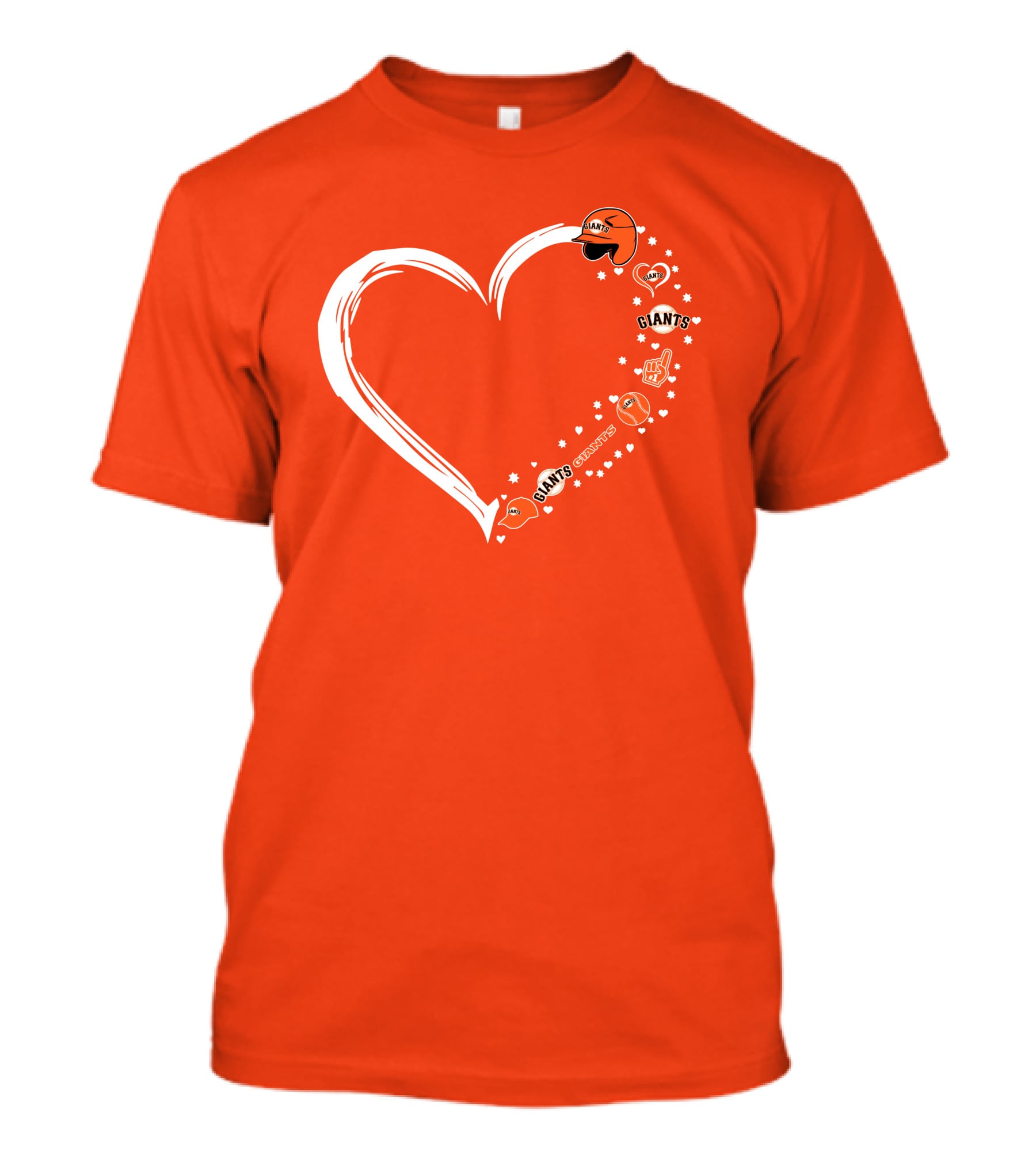 San Francisco Giants Heart Love Stars Giants Baseball Fan Giants Hat T-Shirt