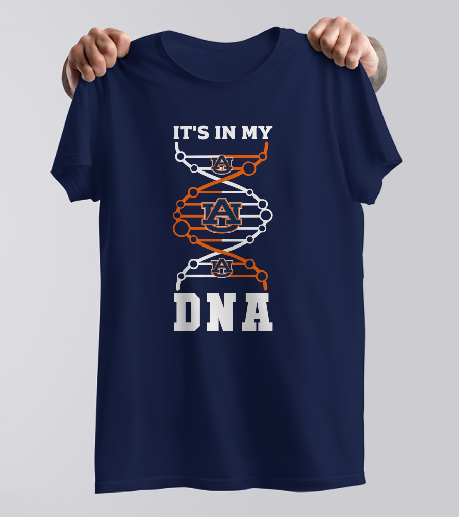 Auburn Tigers It's In My DNA Auburn University Logo DNA Strand T-Shirt