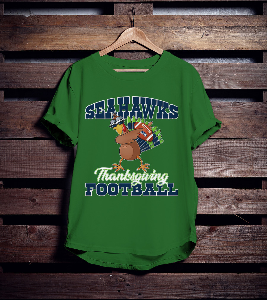 Seahawks Thanksgiving Football Turkey T-Shirt