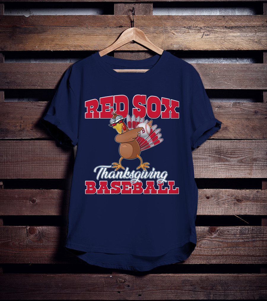 Red Sox Thanksgiving Baseball Turkey T-Shirt