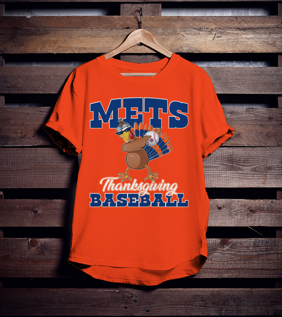 Mets Thanksgiving Baseball Turkey T-Shirt