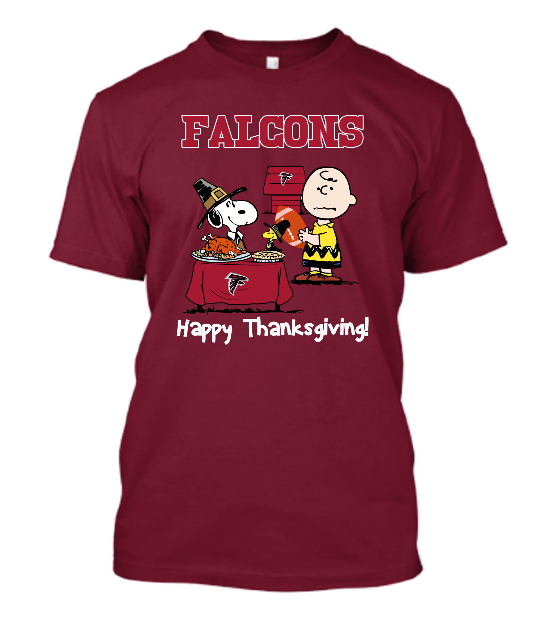 Falcons Snoopy Charlie Brown Thanksgiving Football Peanuts T-Shirt