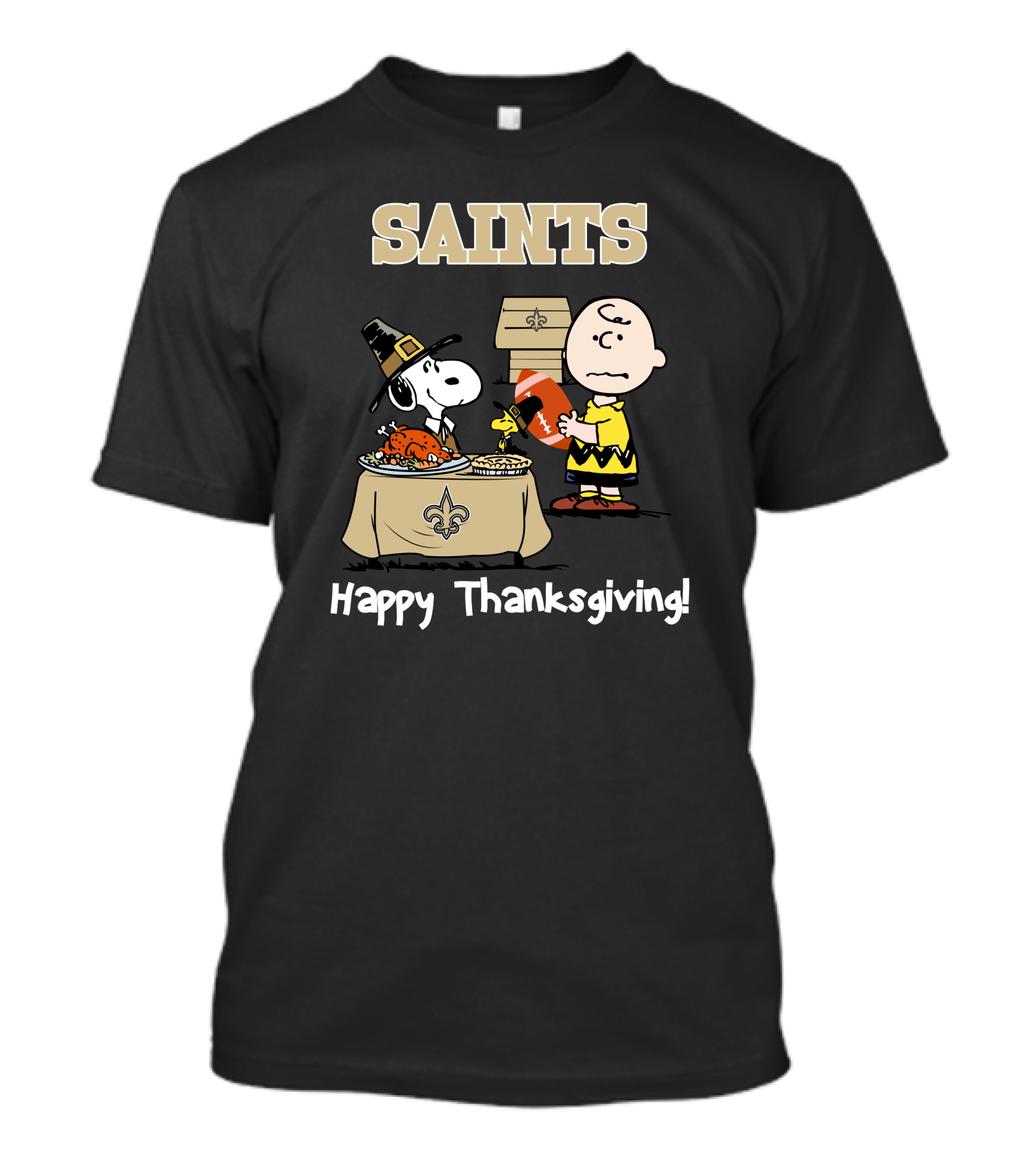 SAINTS New Orleans Happy Thanksgiving Snoopy T-Shirt