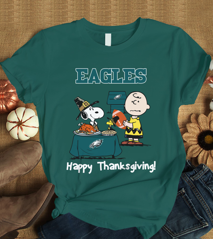 Eagles Snoopy Thanksgiving Football Peanuts Philadelphia T-Shirt