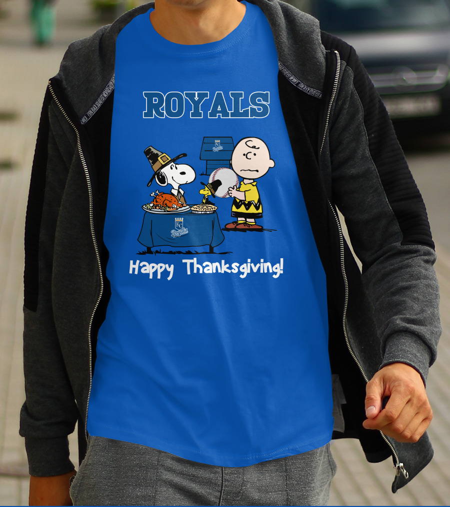Royals Snoopy Charlie Brown Happy Thanksgiving T-Shirt