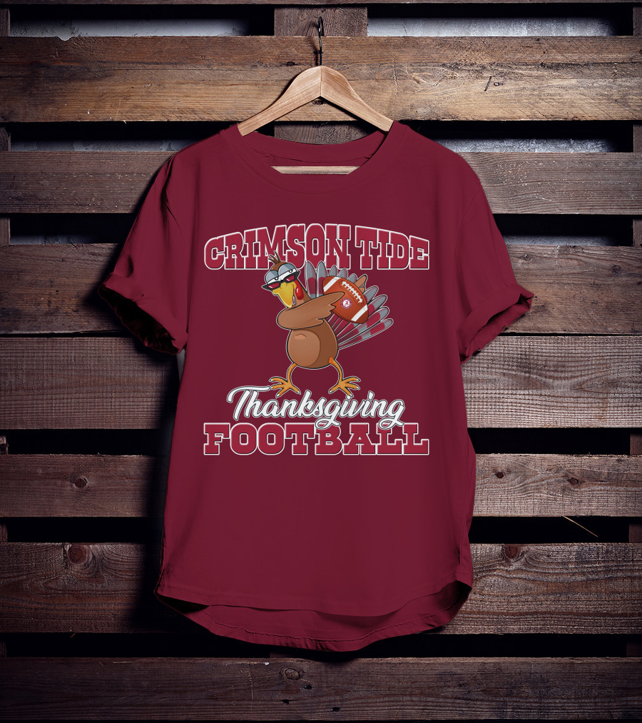 Crimson Tide Thanksgiving Football Turkey T-Shirt