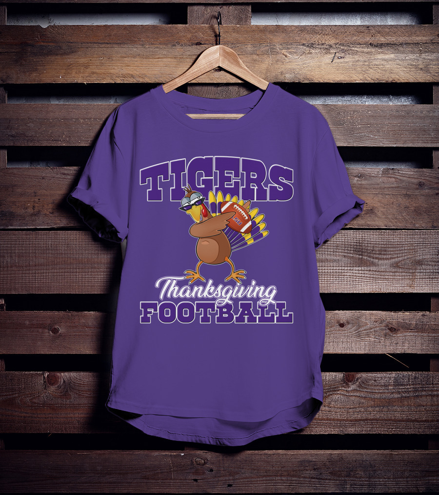 Tigers Thanksgiving Football LSU Turkey T-Shirt