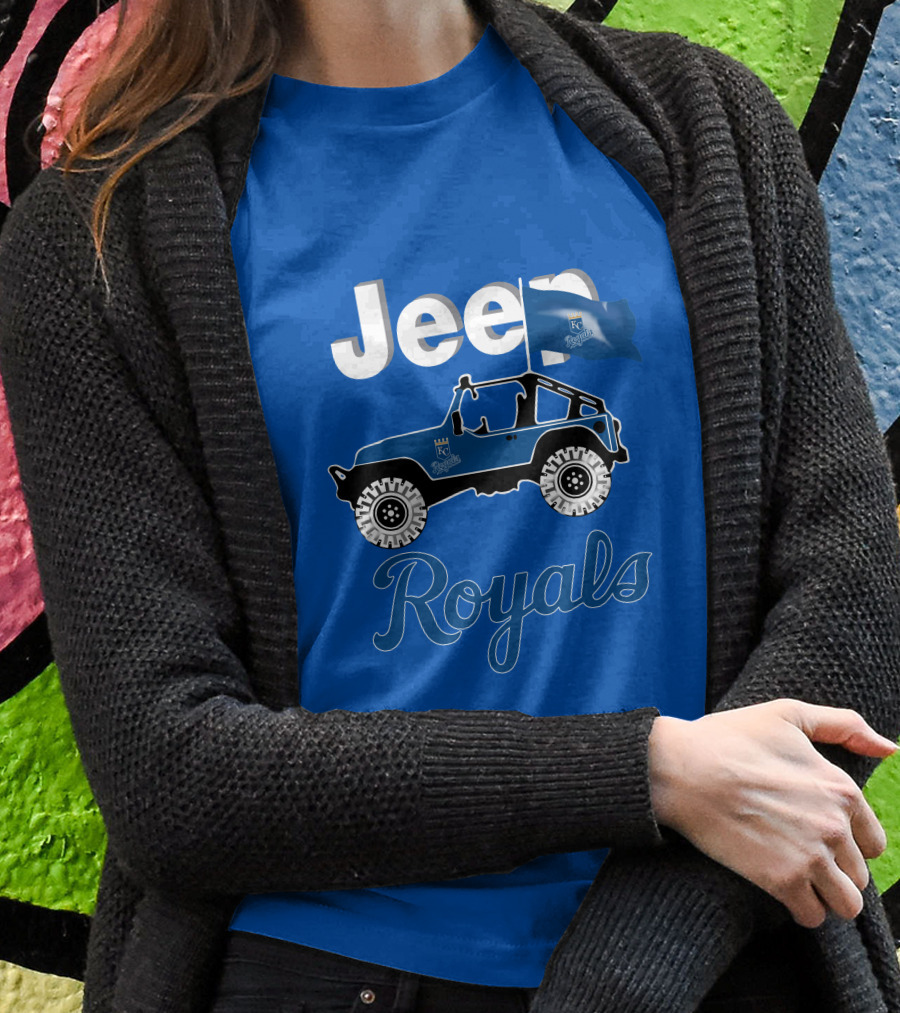 Jeep Kansas City Royals Blue Flag Adventure T-Shirt
