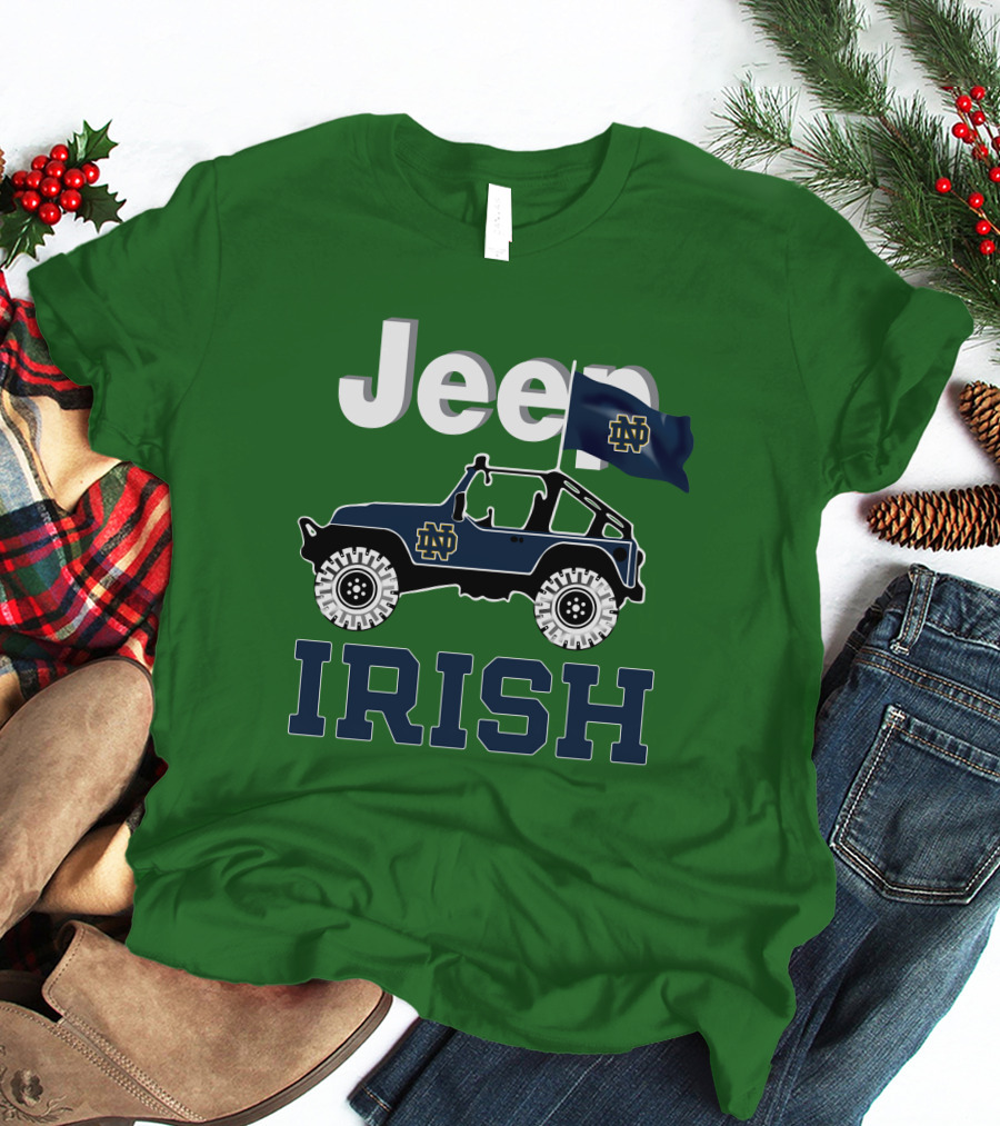 Jeep Notre Dame Fighting Irish Flag T-Shirt