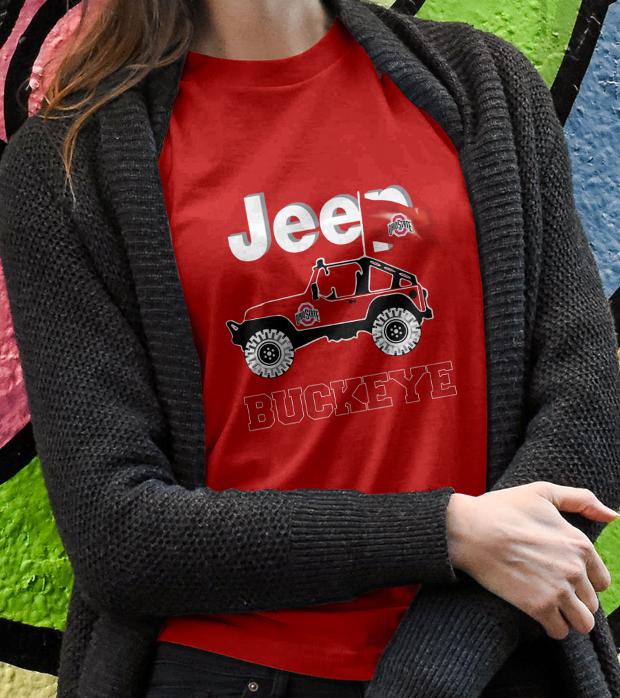 Jeep Ohio State Buckeye Red Flag Adventure T-Shirt
