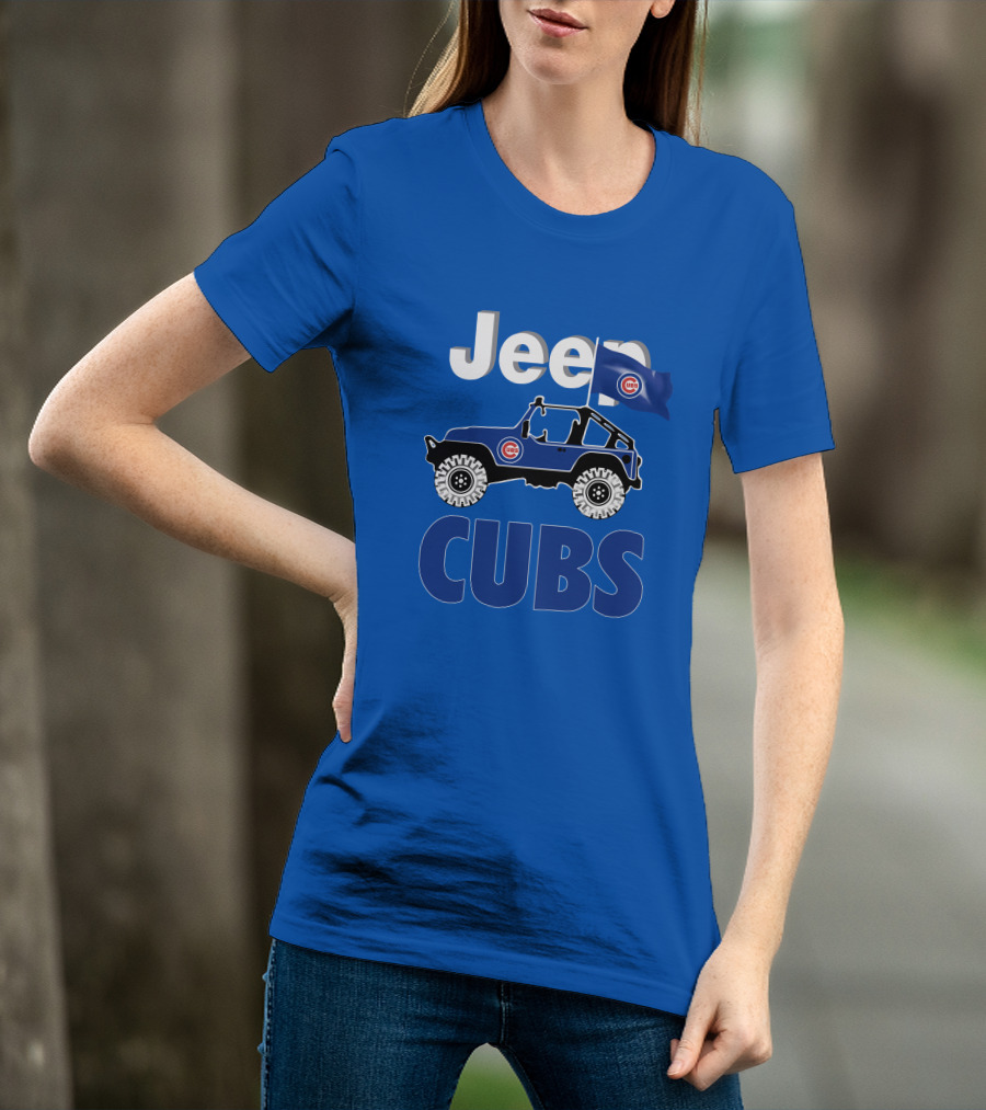 Jeep Cubs Coming Chicago Cubs Jeep T-Shirt