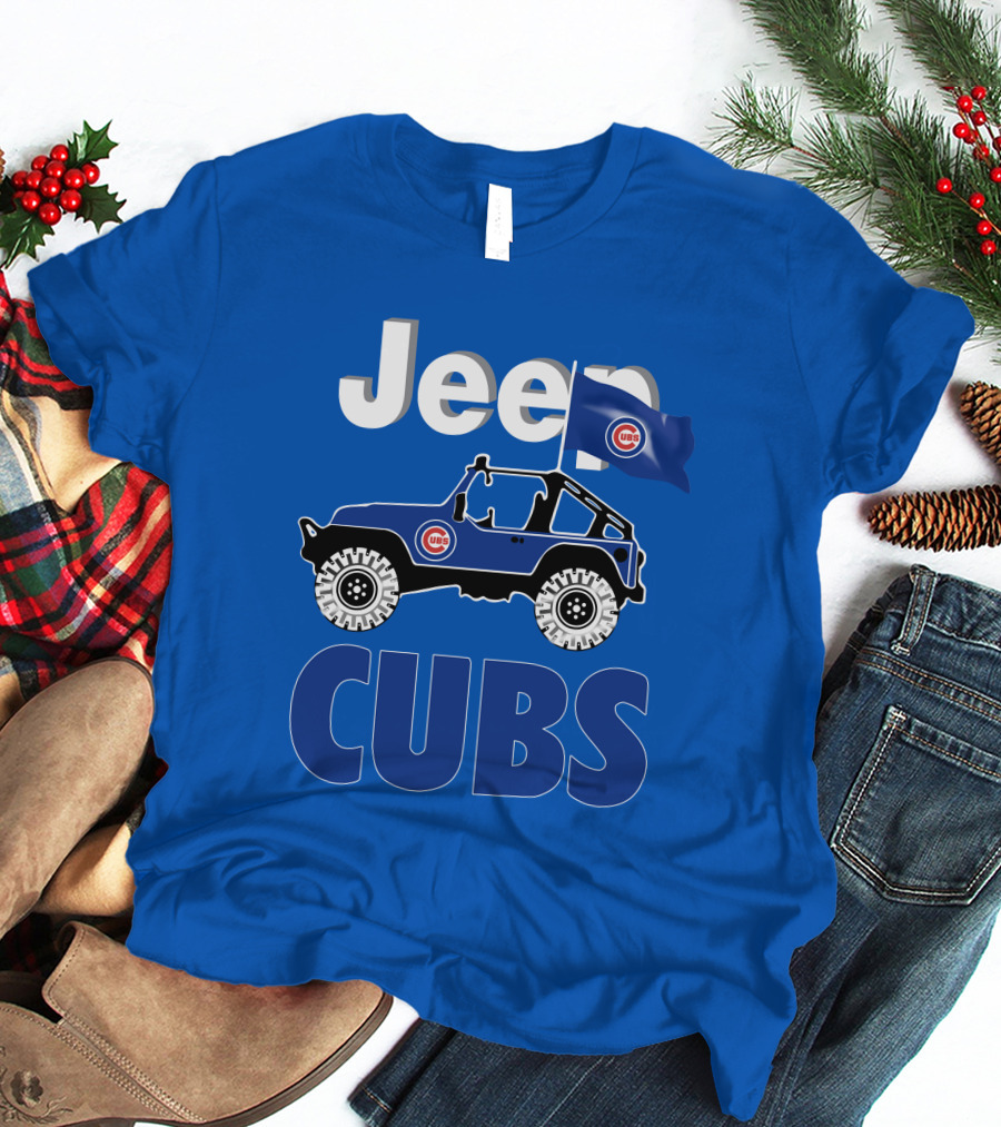 Jeep Cubs Coming Chicago Cubs Jeep T-Shirt