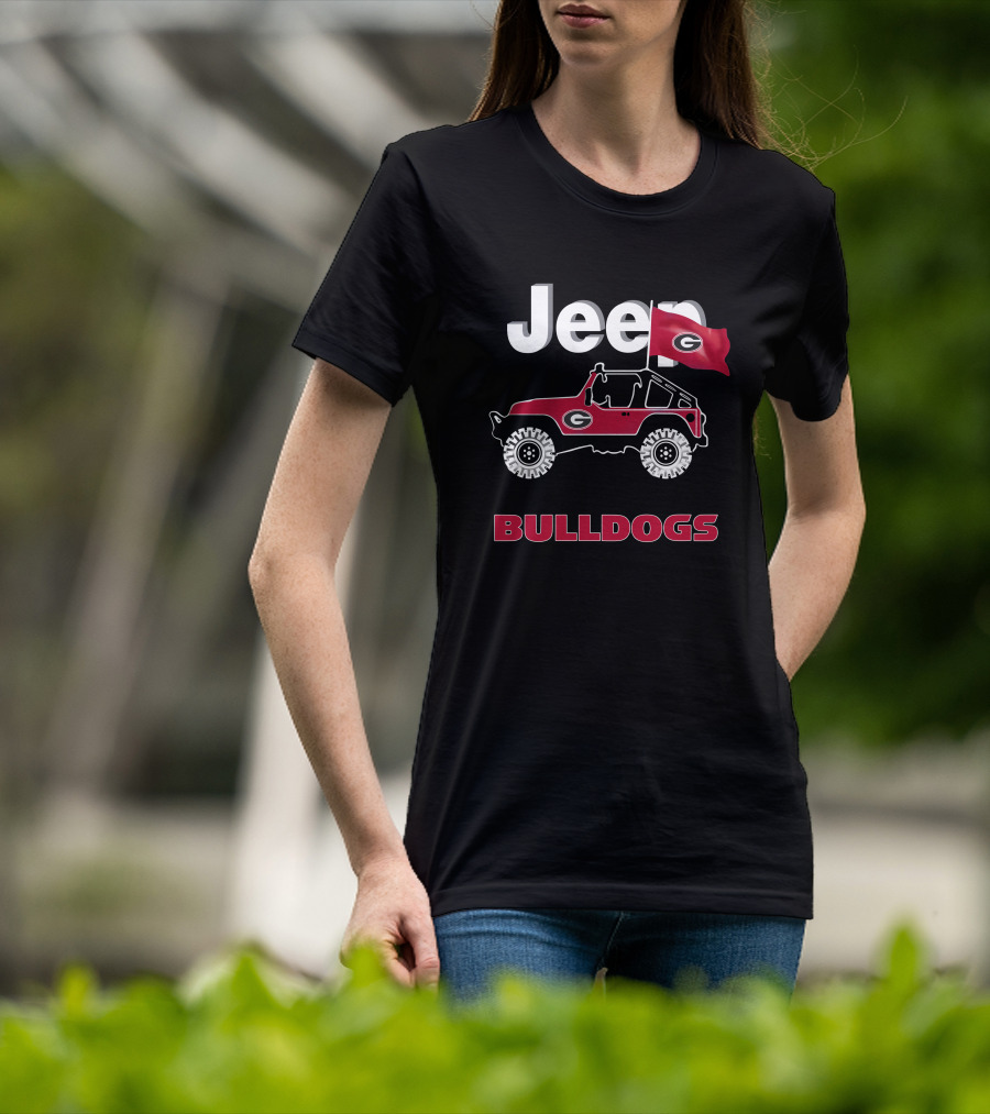 Georgia Bulldogs Jeep Flag Bulldogs T-Shirt