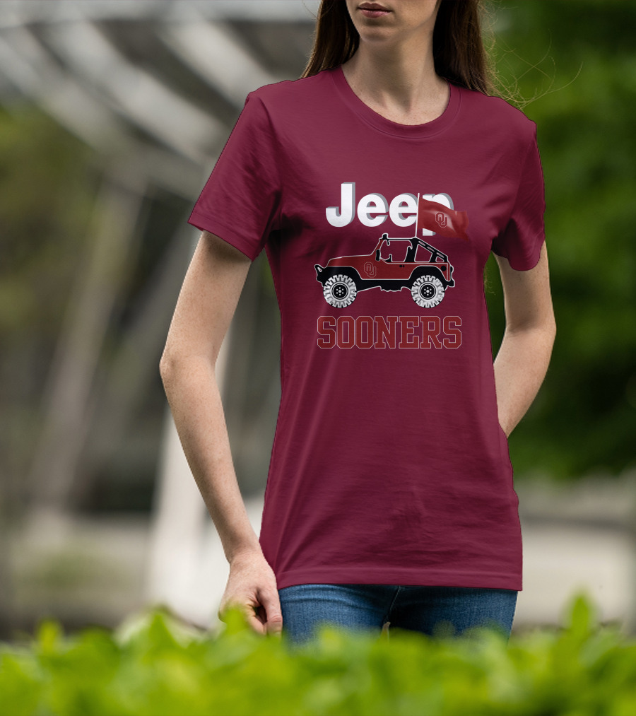 Jeep Sooners Ou Flag T-Shirt