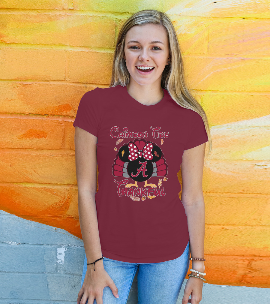 Crimson Tide Thankful Turkey Minnie A T-Shirt