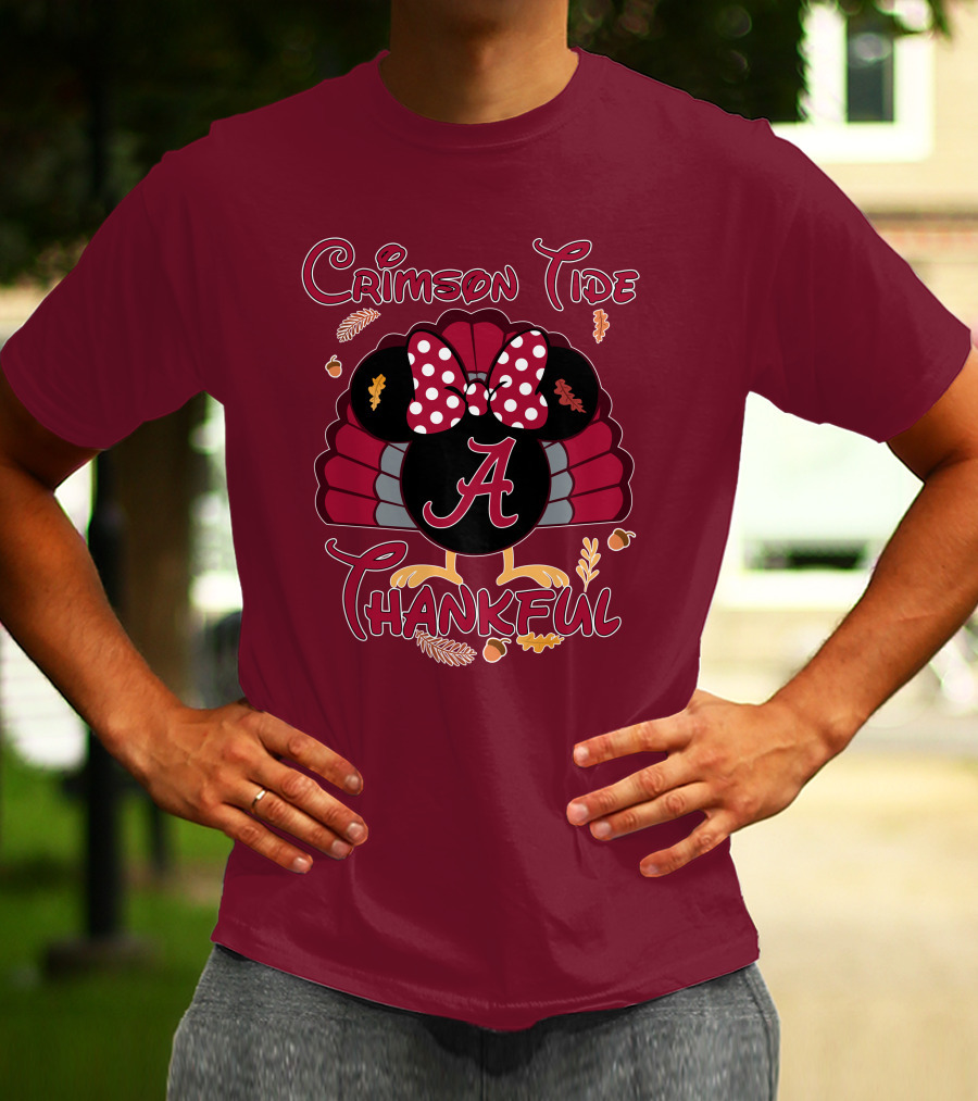 Crimson Tide Thankful Turkey Minnie A T-Shirt