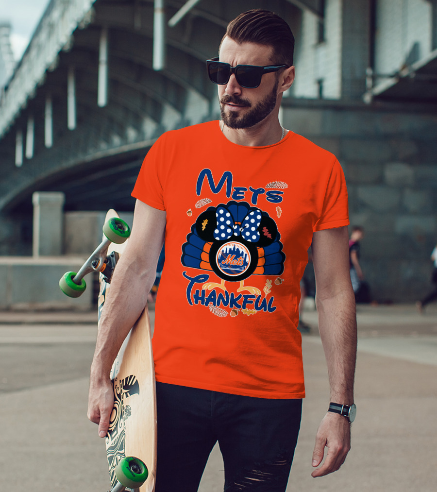 Mets Thankful Thanksgiving Minnie T-Shirt