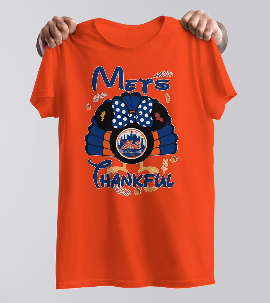 Mets Thankful Thanksgiving Minnie T-Shirt