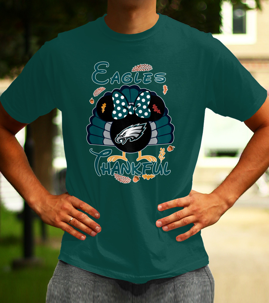 Eagles Thankful Philadelphia Minnie Thanksgiving T-Shirt