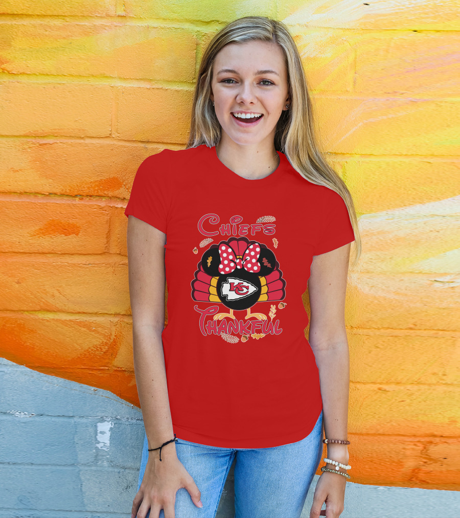 Chiefs Thankful Kansas City Minnie Thanksgiving T-Shirt