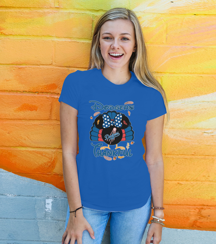 Dodgers Thankful Minnie Thanksgiving T-Shirt