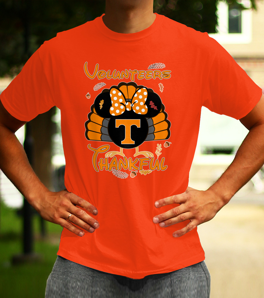 Volunteers Thankful Tennessee Minnie Thanksgiving T-Shirt