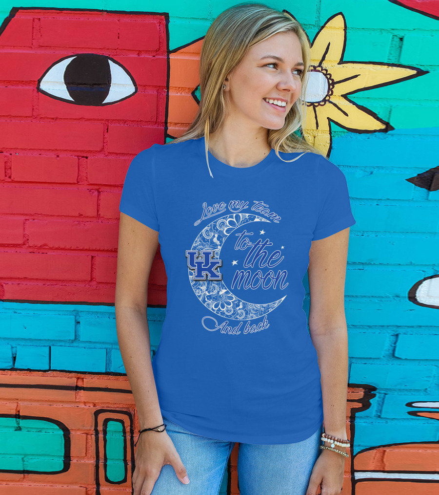 Kentucky Wildcats Love My Team To The Moon And Back UK T-Shirt
