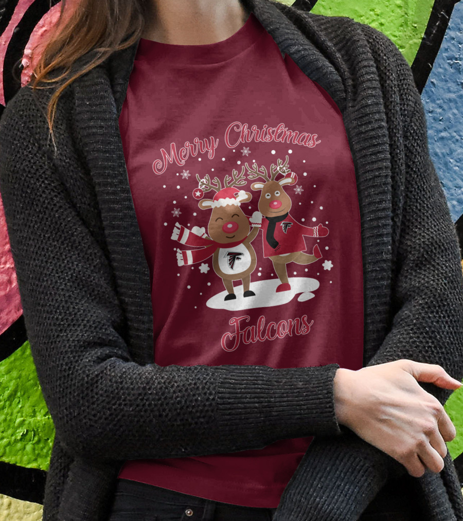 Merry Christmas Atlanta Falcons Reindeer T-Shirt