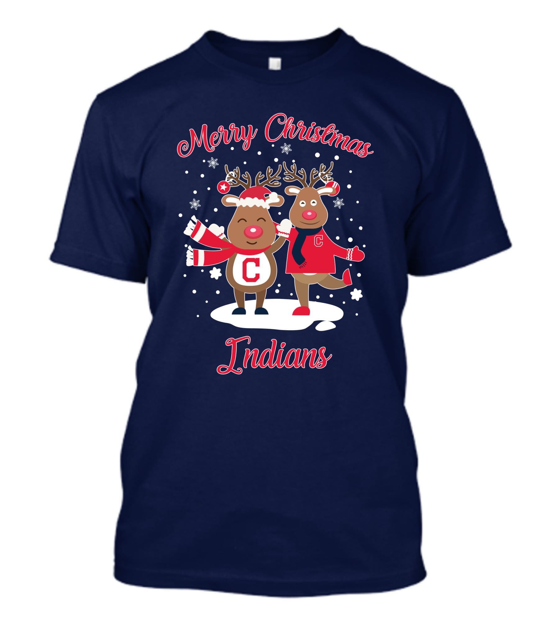 Merry Christmas Indians Reindeer With C T-Shirt