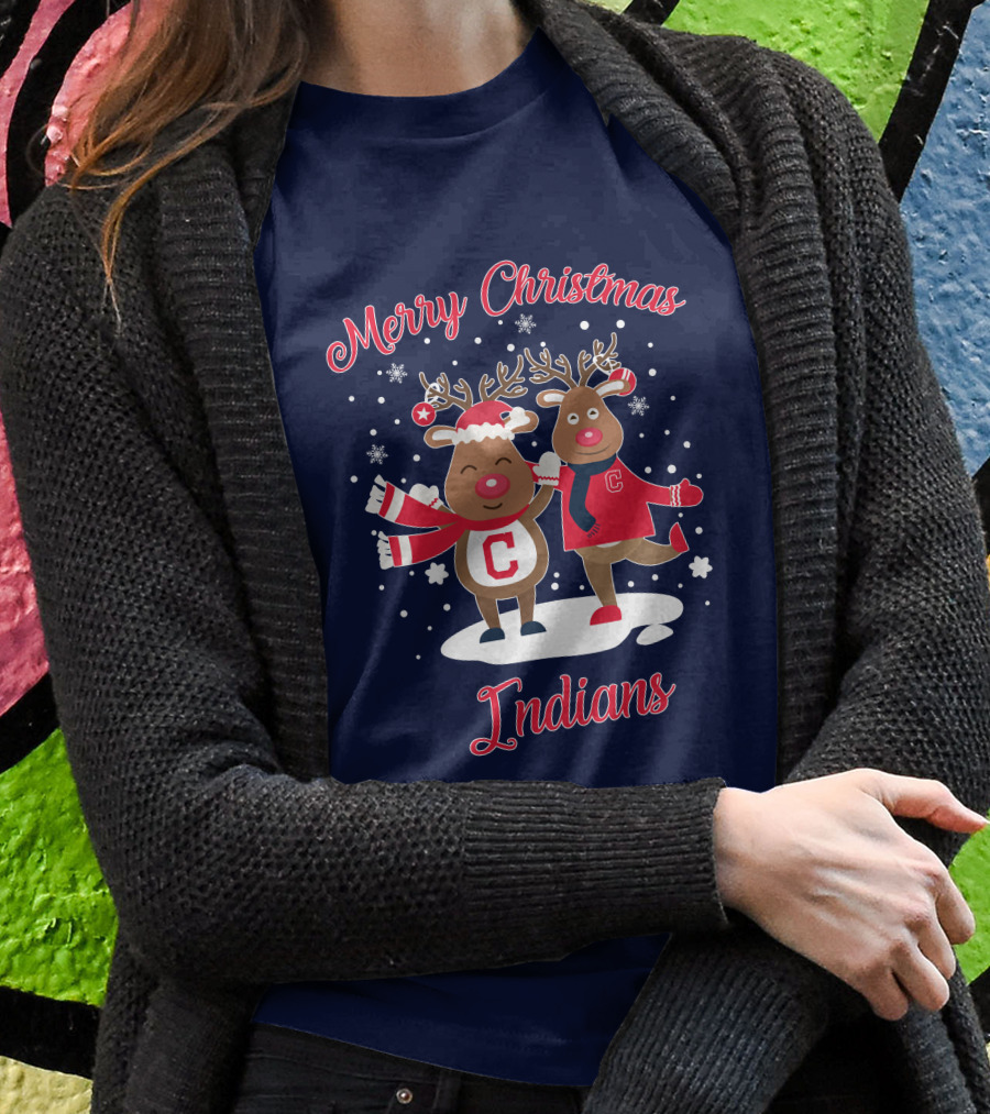 Merry Christmas Indians Reindeer With C T-Shirt