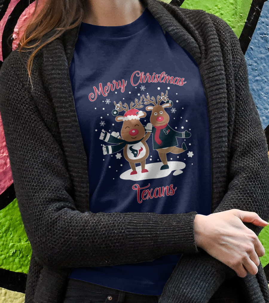Merry Christmas Houston Texans Reindeer T-Shirt