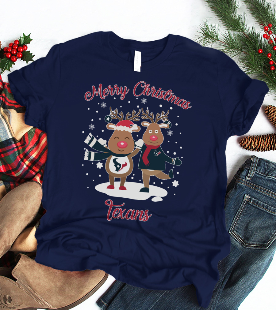 Merry Christmas Houston Texans Reindeer T-Shirt