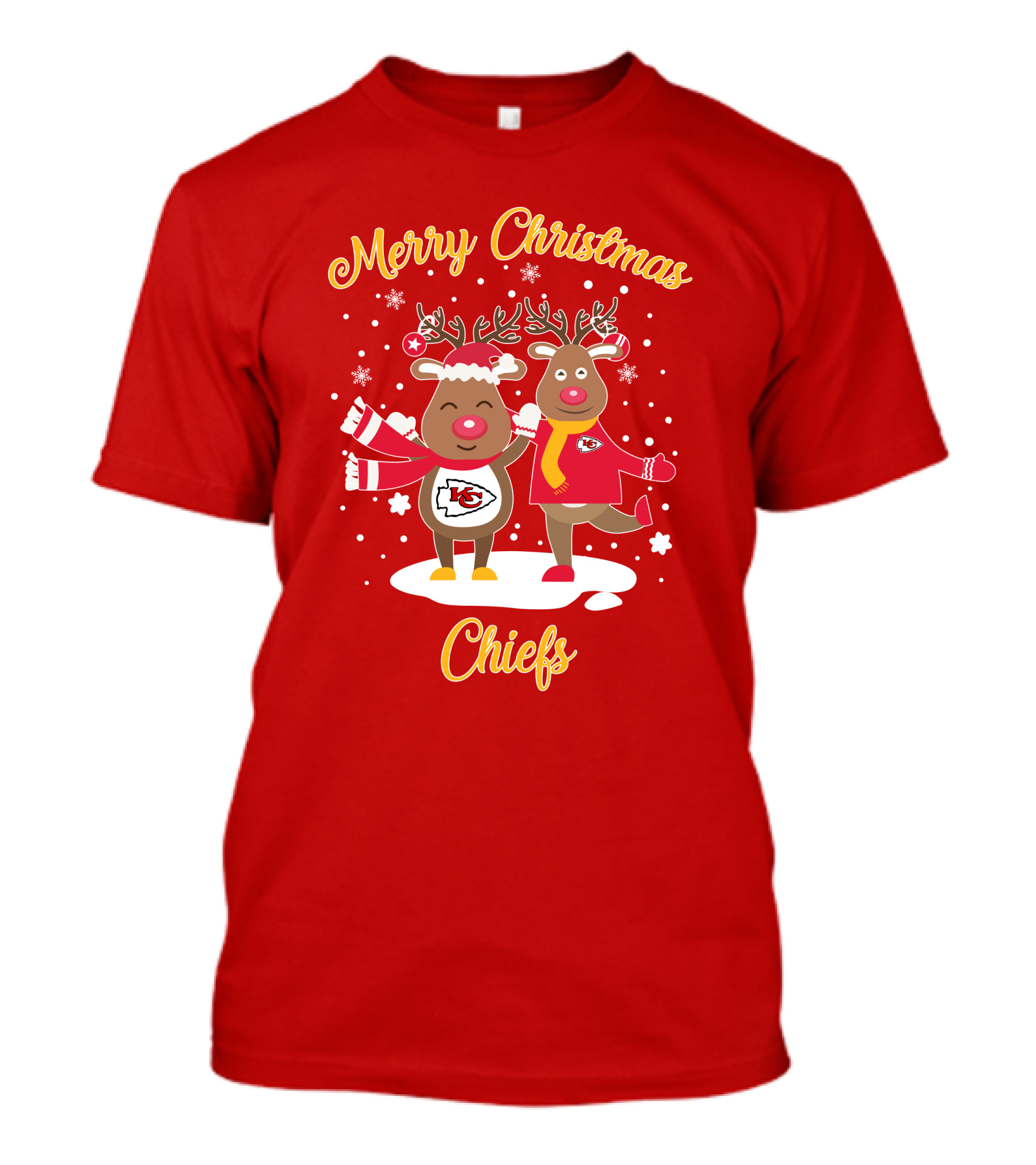 Merry Christmas Kansas City Chiefs Reindeer Chiefs T-Shirt